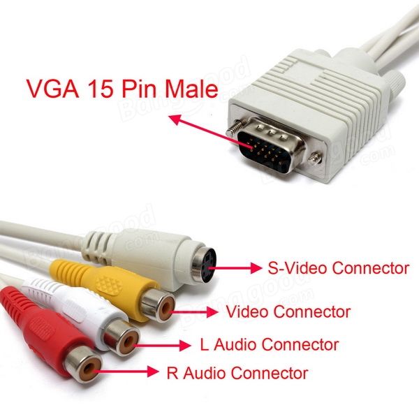 cable RCA + VGA